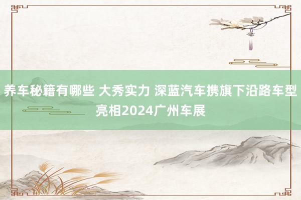 养车秘籍有哪些 大秀实力 深蓝汽车携旗下沿路车型亮相2024广州车展