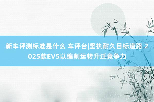 新车评测标准是什么 车评台|坚执耐久目标道路 2025款EV5以编削运转升迁竞争力