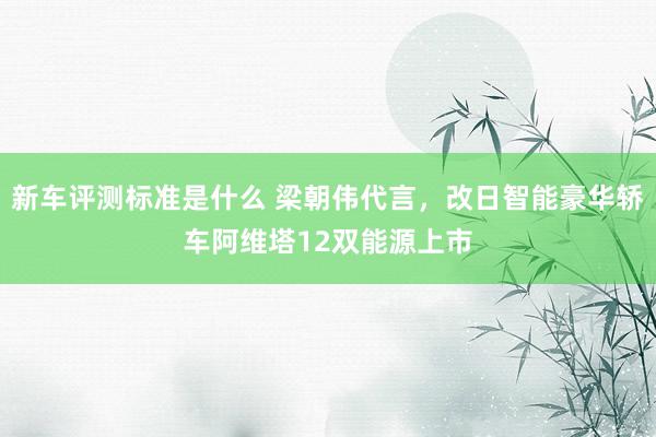 新车评测标准是什么 梁朝伟代言，改日智能豪华轿车阿维塔12双能源上市