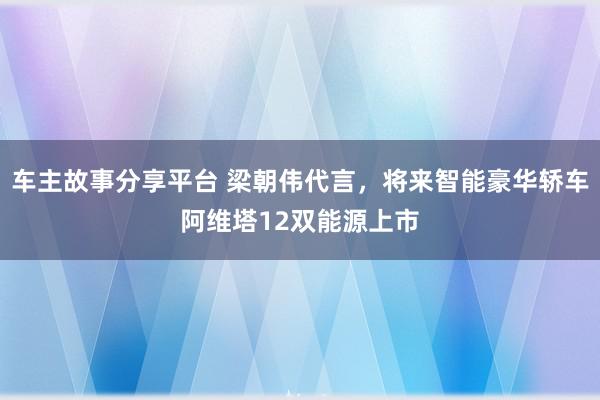 车主故事分享平台 梁朝伟代言，将来智能豪华轿车阿维塔12双能源上市