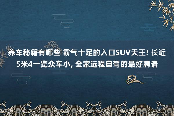 养车秘籍有哪些 霸气十足的入口SUV天王! 长近5米4一览众车小, 全家远程自驾的最好聘请