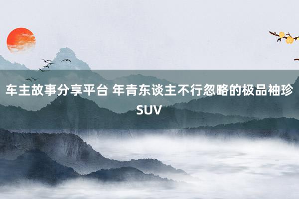 车主故事分享平台 年青东谈主不行忽略的极品袖珍SUV